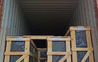 INSULATED GLASS WOOD PACKING &LOADING IN CONTAINER