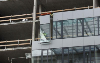 unitized curtain wall installation-insulated glass-morn bm