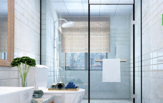 framed glass shower door