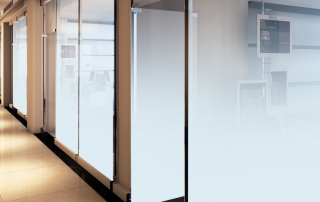 gradient glass used in glass partition