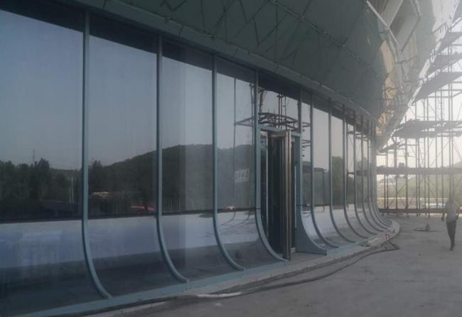 Curved tempered insulated glass in facade-Morn glass