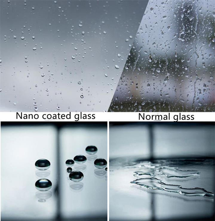Nano coated glass helps glass cleaning
