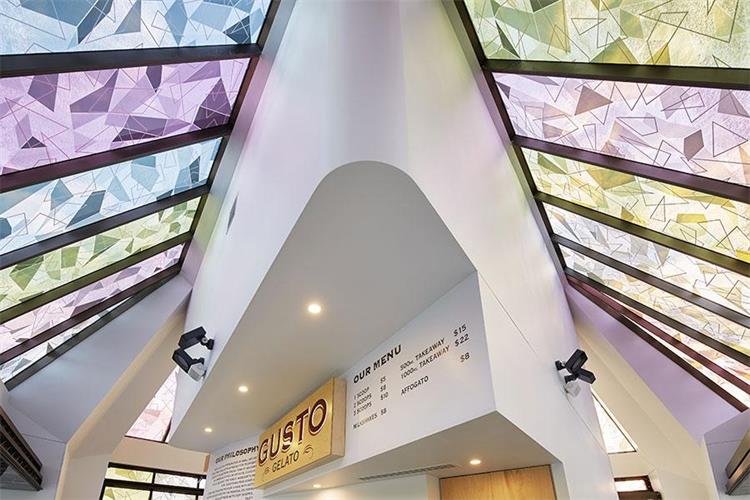 glass skylights with dgitally printed glass products
