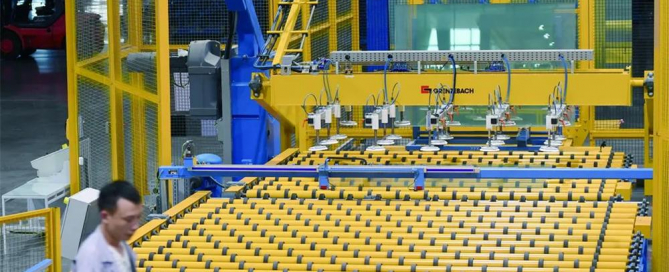 Float glass production line in China